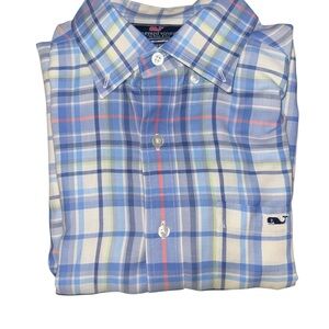 Vineyard Vines Men's Multicolor Plaid Long Sleeve Button-Down Shirt Size Small